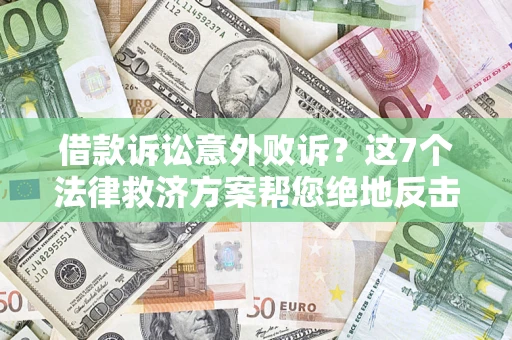 武汉借款诉讼意外败诉？这7个法律救济方案帮您绝地反击！