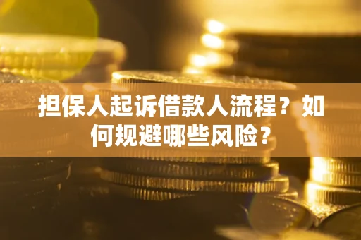 武汉担保人起诉借款人流程？如何规避哪些风险？