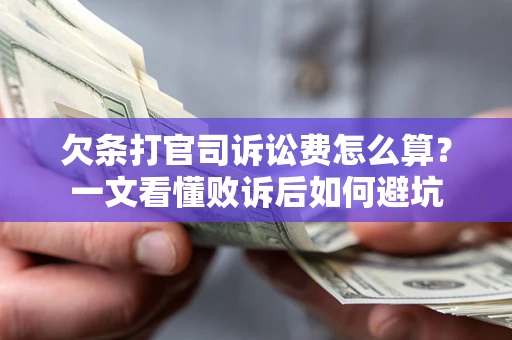 武汉欠条打官司诉讼费怎么算？一文看懂败诉后如何避坑